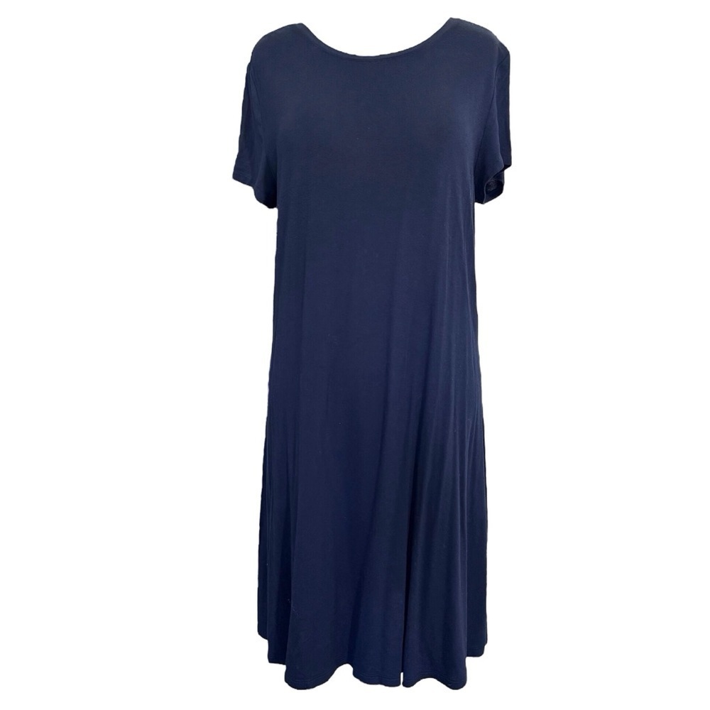 Amazon Essentials Navy Blue Short Sleeve Crewneck Dress Size Small